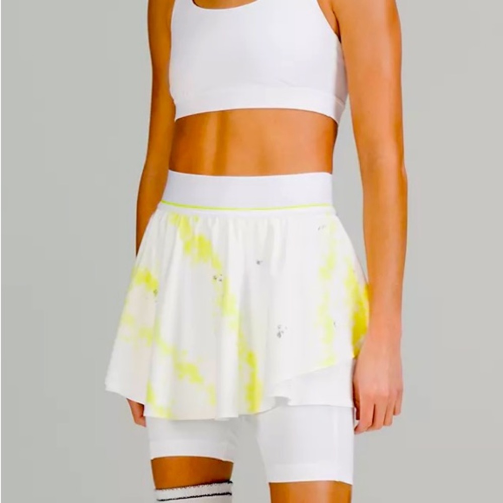 NWT Lululemon Court Rival Tennis Skirt w/ Extended Bike Short Liner Super Sporty